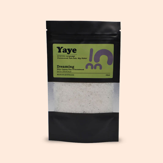 Aboriginal owned Australian made bath and body products. Packet of Yaye magnesium bath salts.