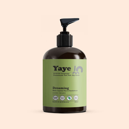 Hand wash, native plant extracts, front of bottle, plant derived ingredients, Aboriginal owned, biodegradable hand wash.