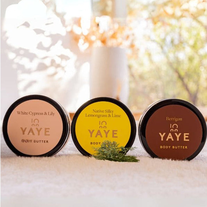 Body Butter Mini Trio Bundle with FREE Cosmetics Case – Australian - Made Skincare Gift Set - Body Butter - Yaye