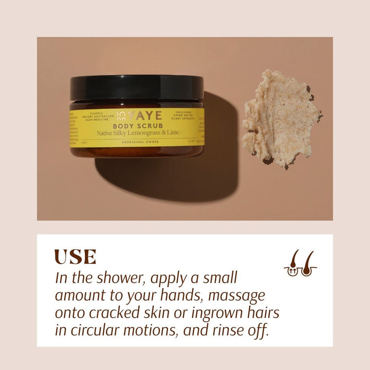 Body Scrub – Native Silky Lemongrass & Lime | Refreshing Exfoliation & Natural Glow - Body Scrub - Yaye