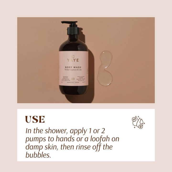 Body Wash - White Cypress & Lily | Gentle Cleanse & Floral Freshness - Body Wash - Yaye