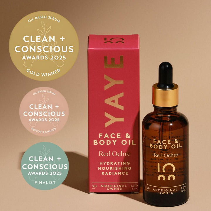 Red Ochre Face & Body Oil by Yaye – Native Australian Oils & Botanicals for Hydrated, Glowing Skin - Yaye