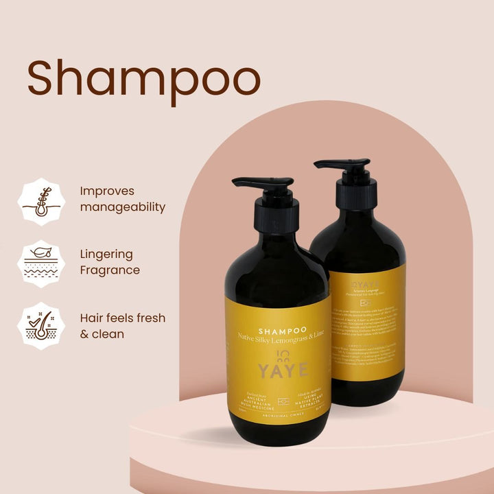 Shampoo – Native Silky Lemongrass & Lime | Gentle Cleanse & Hydration by Yaye - Shampoo and Conditioner - Yaye
