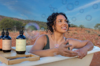 Luxurious soak using Yaye Native Silky Lemongrass & Lime Bubble Bath – native botanical skincare