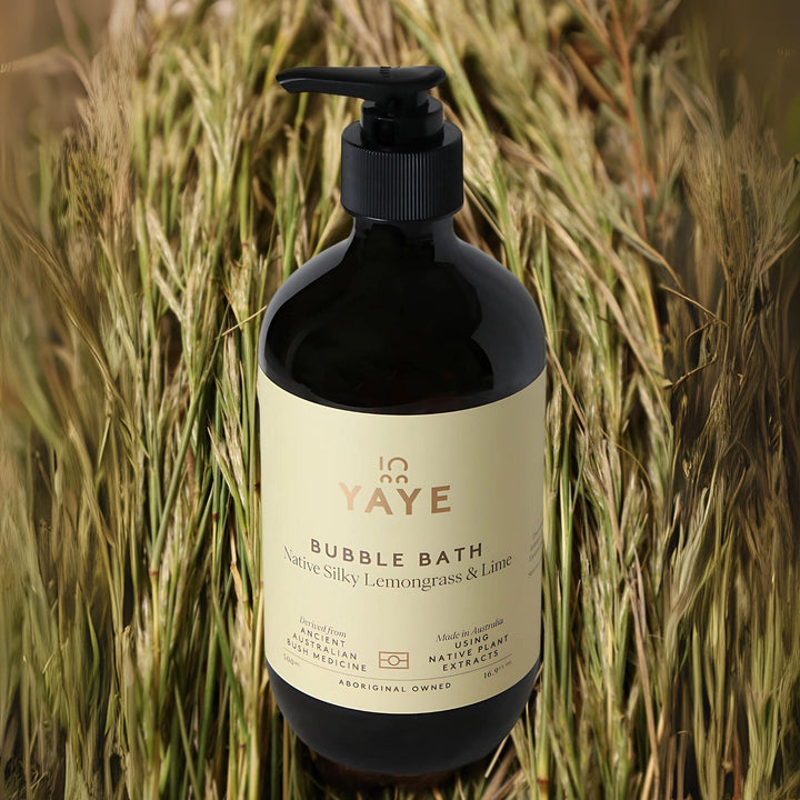 Yaye Bubble Bath displayed on Country with native bush medicine