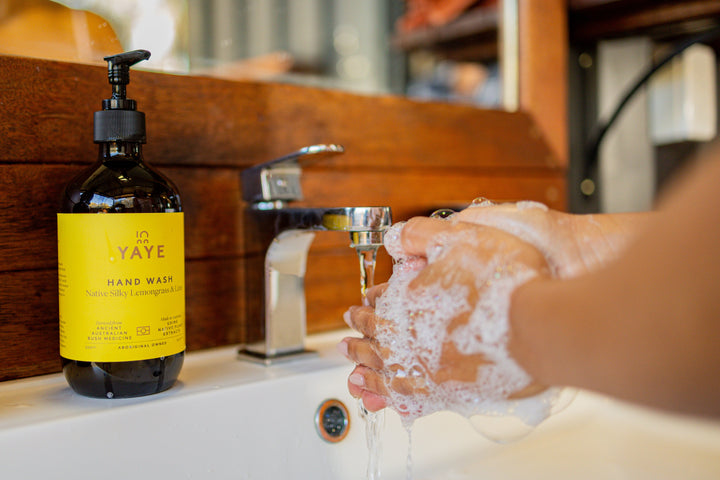 Yaye Hand Wash in use – native botanical skincare